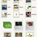 Green Series Phonogram Pictures Cards for Nienhuis Double Sandpaper Letters