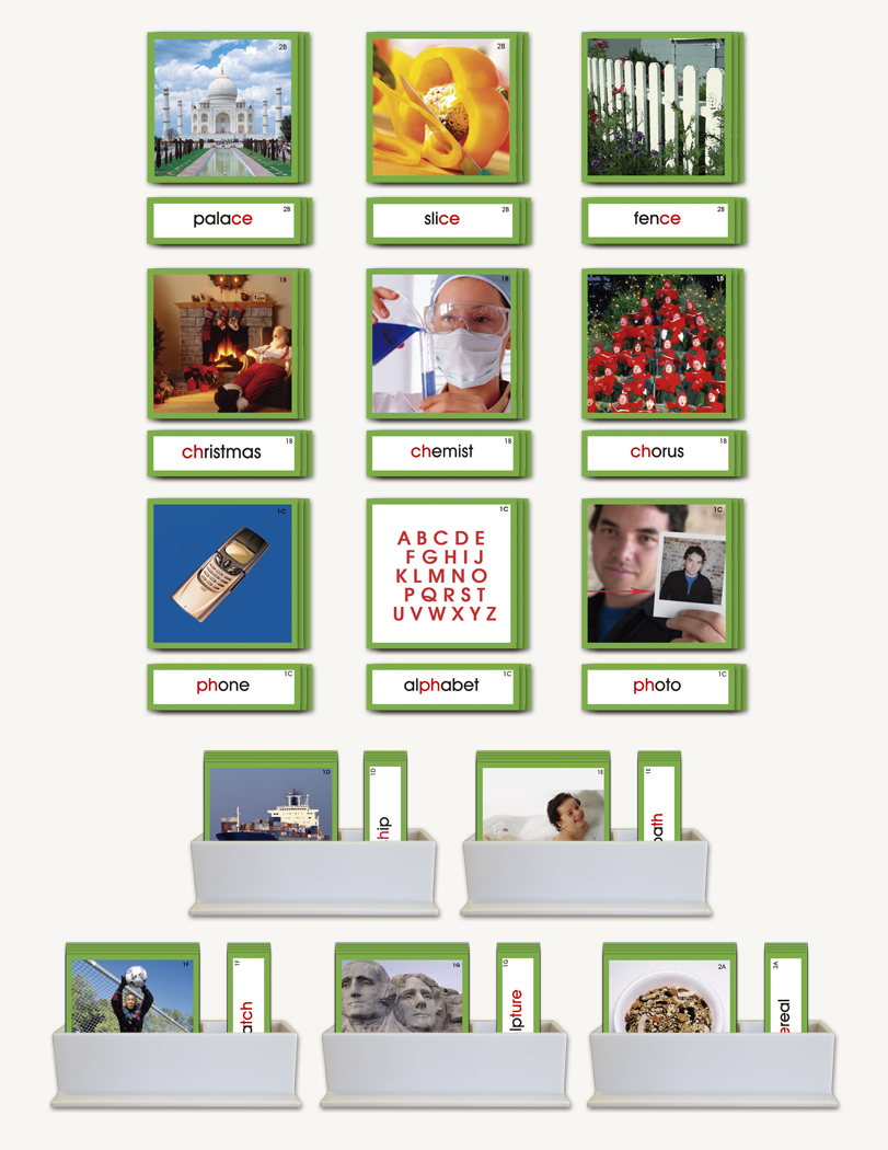 Phonogram Picture Cards w/word labels - sku LAP.04G - 1