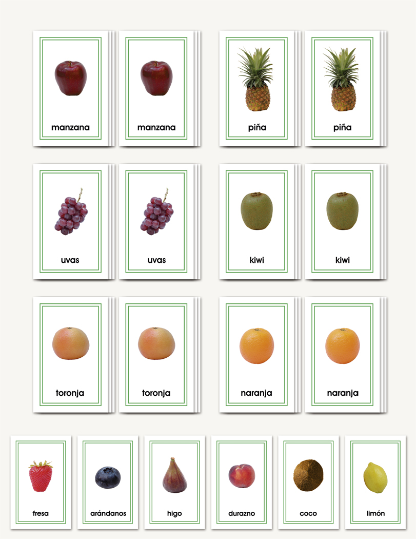 Frutas Completa a Completa - Matching cards for fruits (whole to whole) - sku LAP.20S - 1