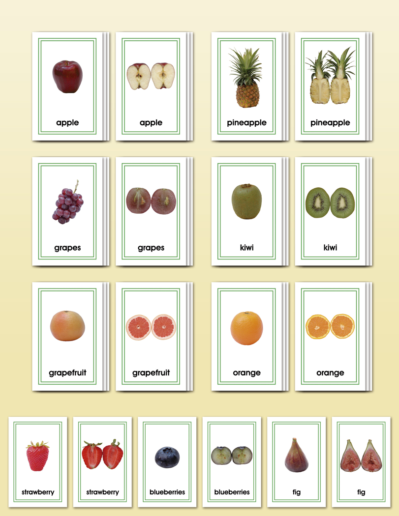 Picture Card Matching- Whole & Half Fruit - sku LAP.19 - 1