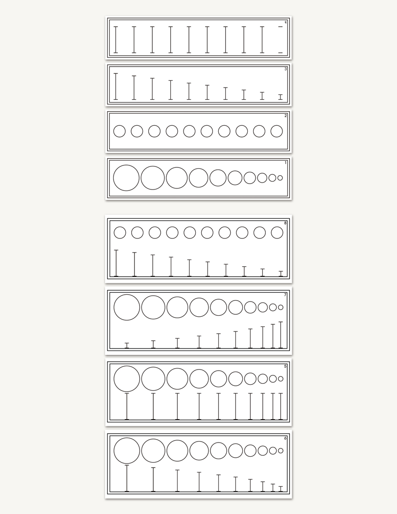Diameter & Height Matching Cards - sku SP.10 - 1